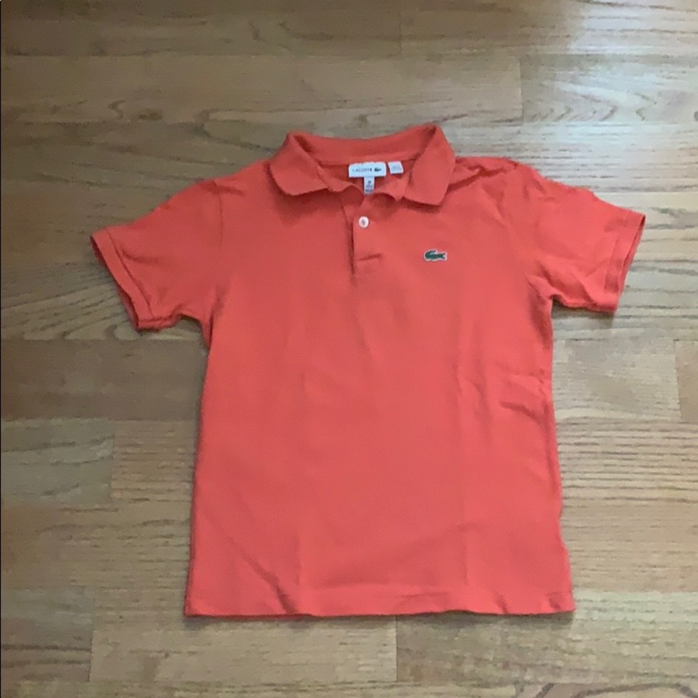 Lacoste boys polo size 10 orange